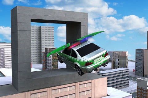 Free Police Car  Flying 3D Simulator screenshot 2