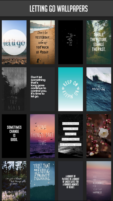 Screenshot #1 pour Letting Go Quote Wallpapers