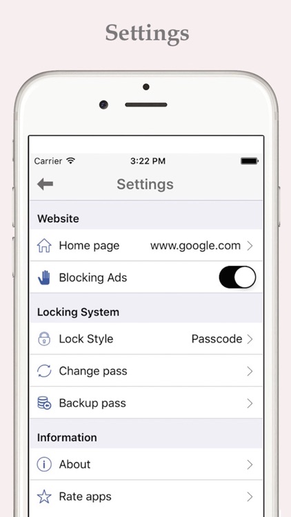 Browser security -  Safety with Password locks and Ads blocking screenshot-4