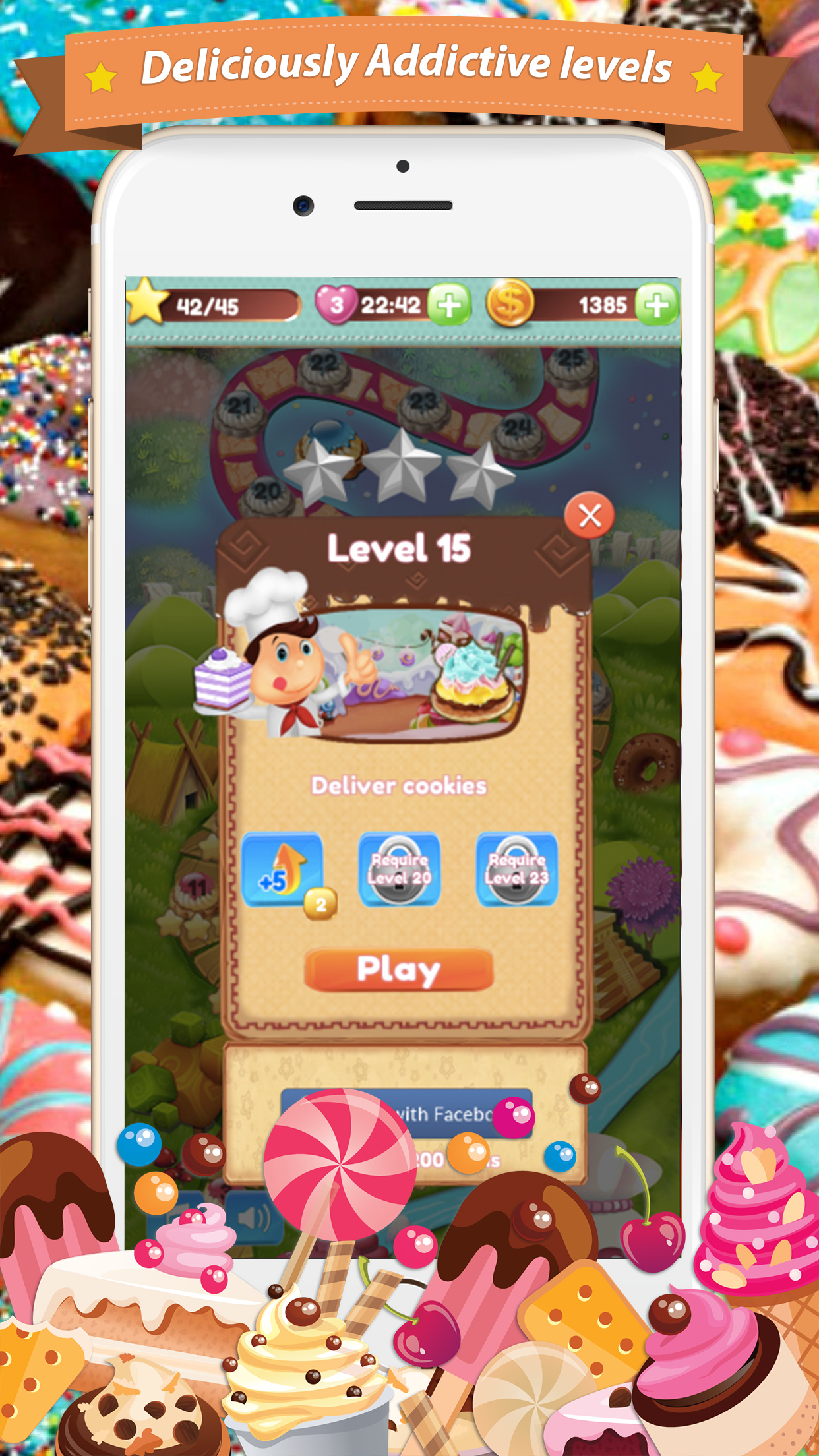 Donut doughnut cinnamon splash match mania screenshot 3