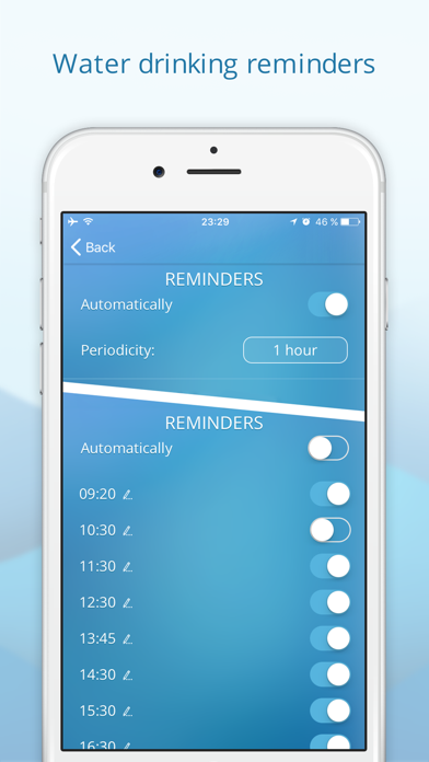 Водный баланс PRO – трекер воды в теле и напоминания пить воду Screenshot 2