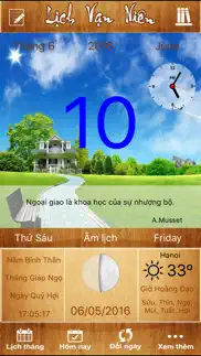 lịch vạn niên 2016 (xem ngày tốt, lịch Âm dương, thời tiết, công việc...) iphone screenshot 1