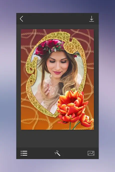 Love Flower Photo Frame - Photo frame editor