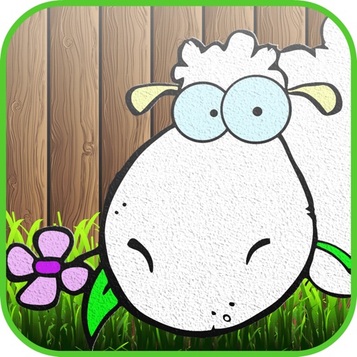 Tiny Sheep Farm Coloring Book : Color Your pages and Paint the Animals of the Farm Drawing and Painting Games for Kids Icon