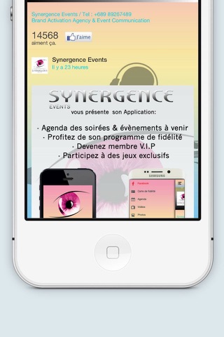 Synergence events screenshot 2