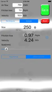 DuctSizeCalc screenshot #4 for iPhone