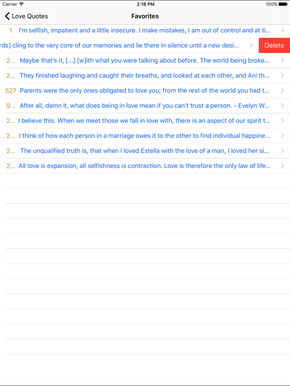 Quotes: Love Quotes iPad screenshot