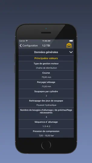 Capture d'écran de TechApp Pour Volkswagen sur iPhone 4