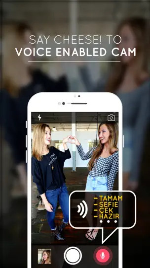 Captura de pantalla de Voice Enabled Camera - Take Selfies By Voice Command en iPhone 1