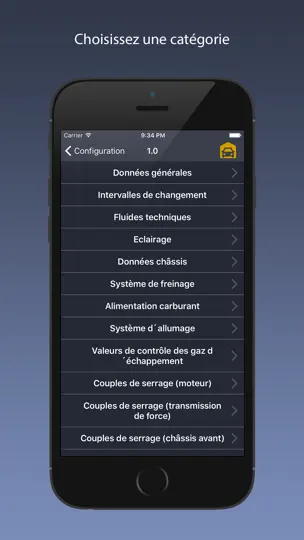 Capture d'écran de TechApp Pour Opel sur iPhone 3