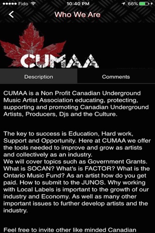 CUMAA screenshot 2