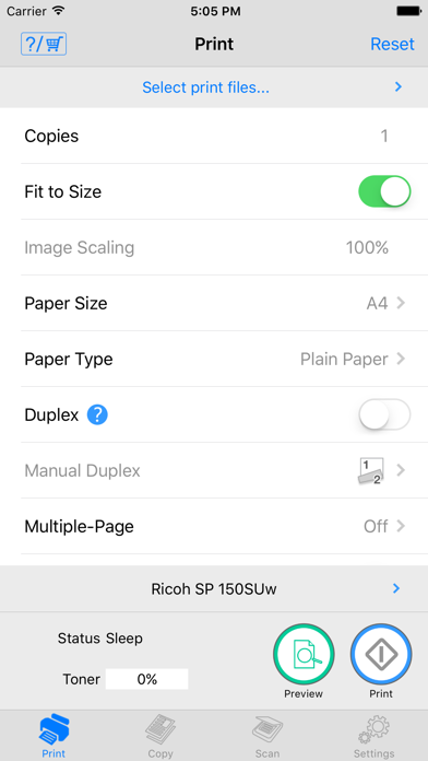 Screenshot #1 pour RICOH Printer