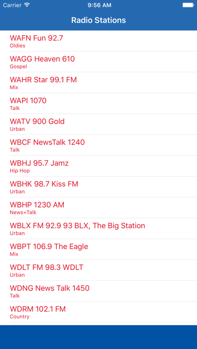Screenshot #1 pour Radio Alabama FM - Streaming and listen to live online music, news show and American charts from the USA