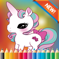 My Unicorn Coloring Book for children age 1-10 Games free for Learn to use finger to drawing or coloring with each coloring pages