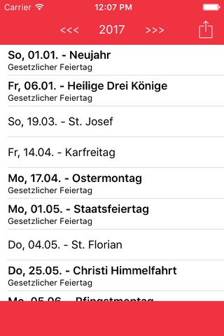 Feiertage Österreich Kalender & Kalenderwochen Pro screenshot 4