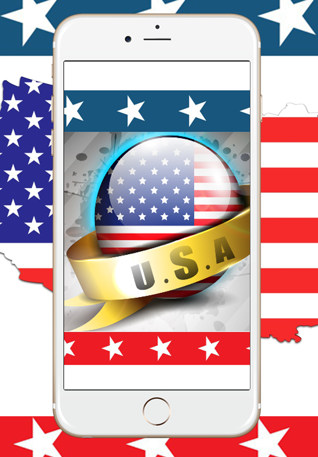 50 US States Map Capital Cities and Flags American