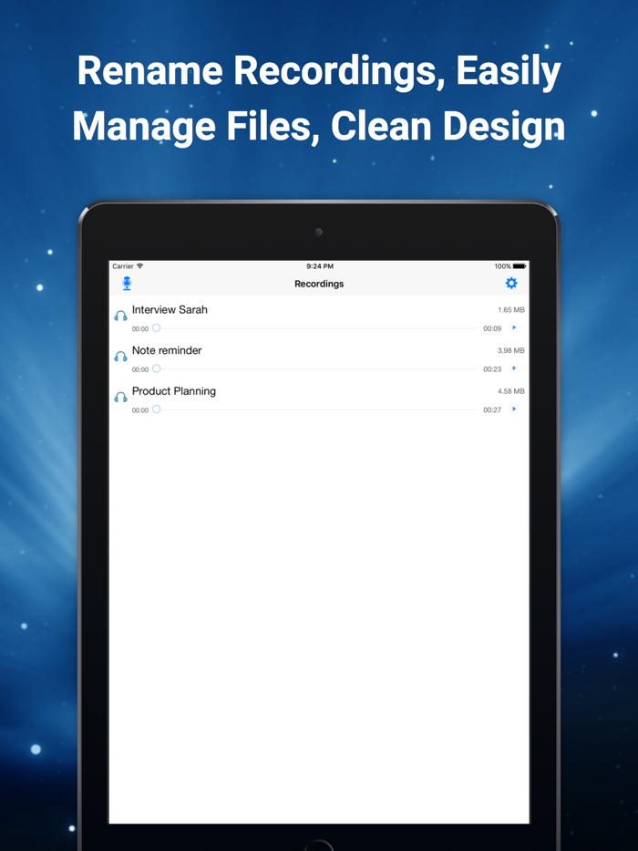 Voice Controlled - Open Mic for Lecture Timer Smart Meeting Minutes or College Interview Recording