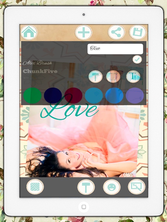 Vintage photo collage editor - frames and stickers iPad screenshot