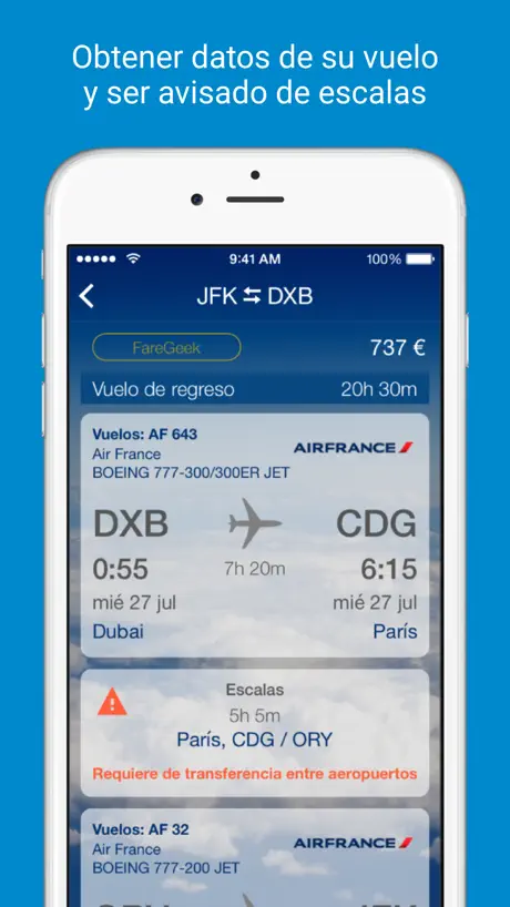 FlightApp - jugosas tarifas para las líneas aéreas