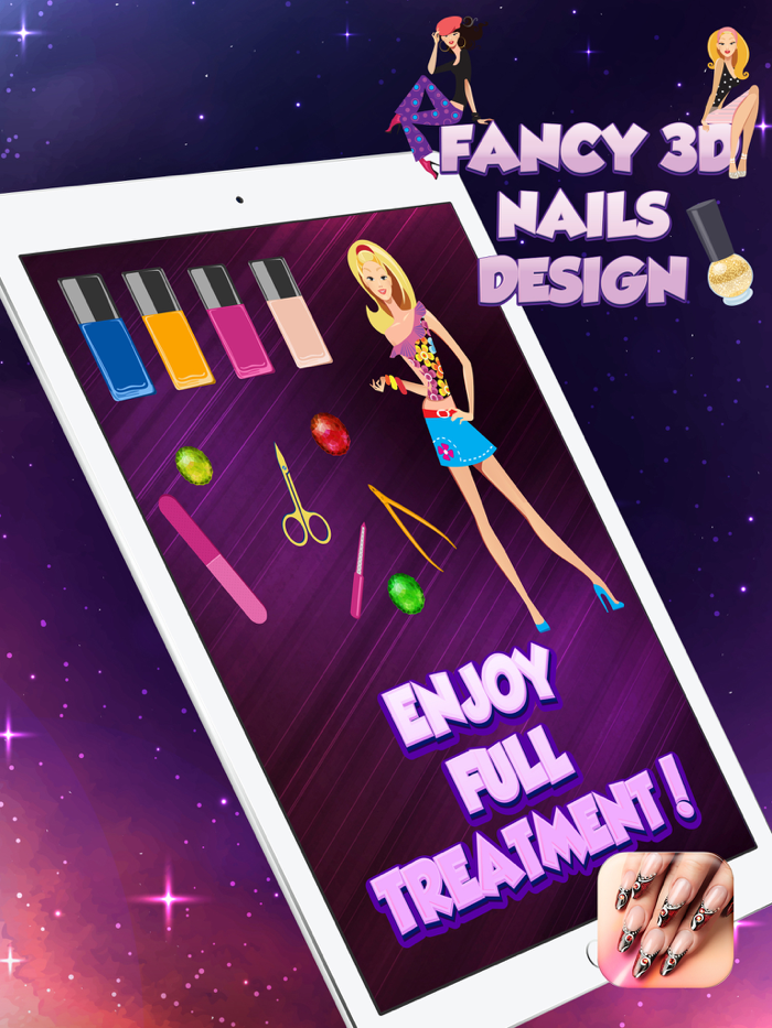 Fancy 3D Nails Design – The Best DIY Manicure Game for Girls Beauty Makeover
