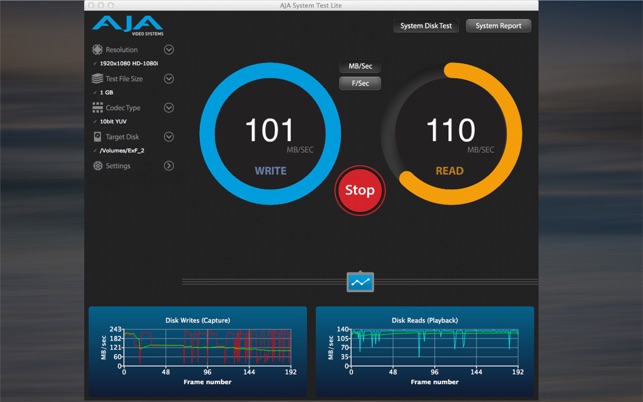 AJA System Test Lite
