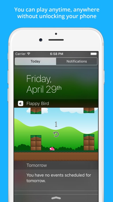 Screenshot #2 pour Clumsy Bird - The Trump Jumping And Switch Color Notification Widget Game