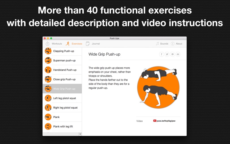 Screenshot #2 pour PushUps - workout & exercises
