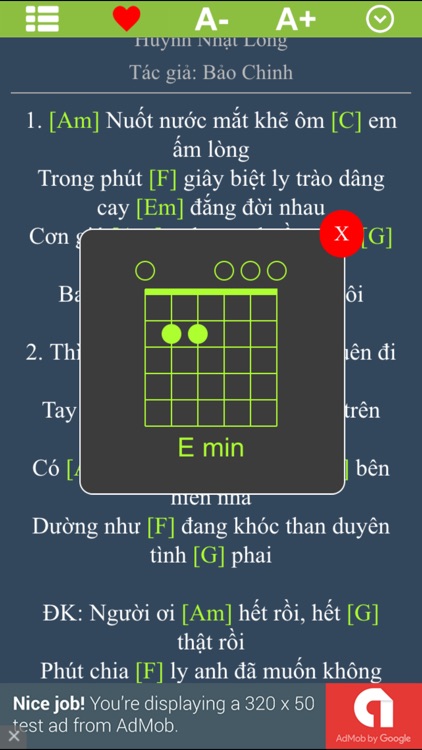 Hợp Âm Guitar Việt Nam - Thư viện Guitar tab, chord, sheet nhạc việt nam screenshot-3