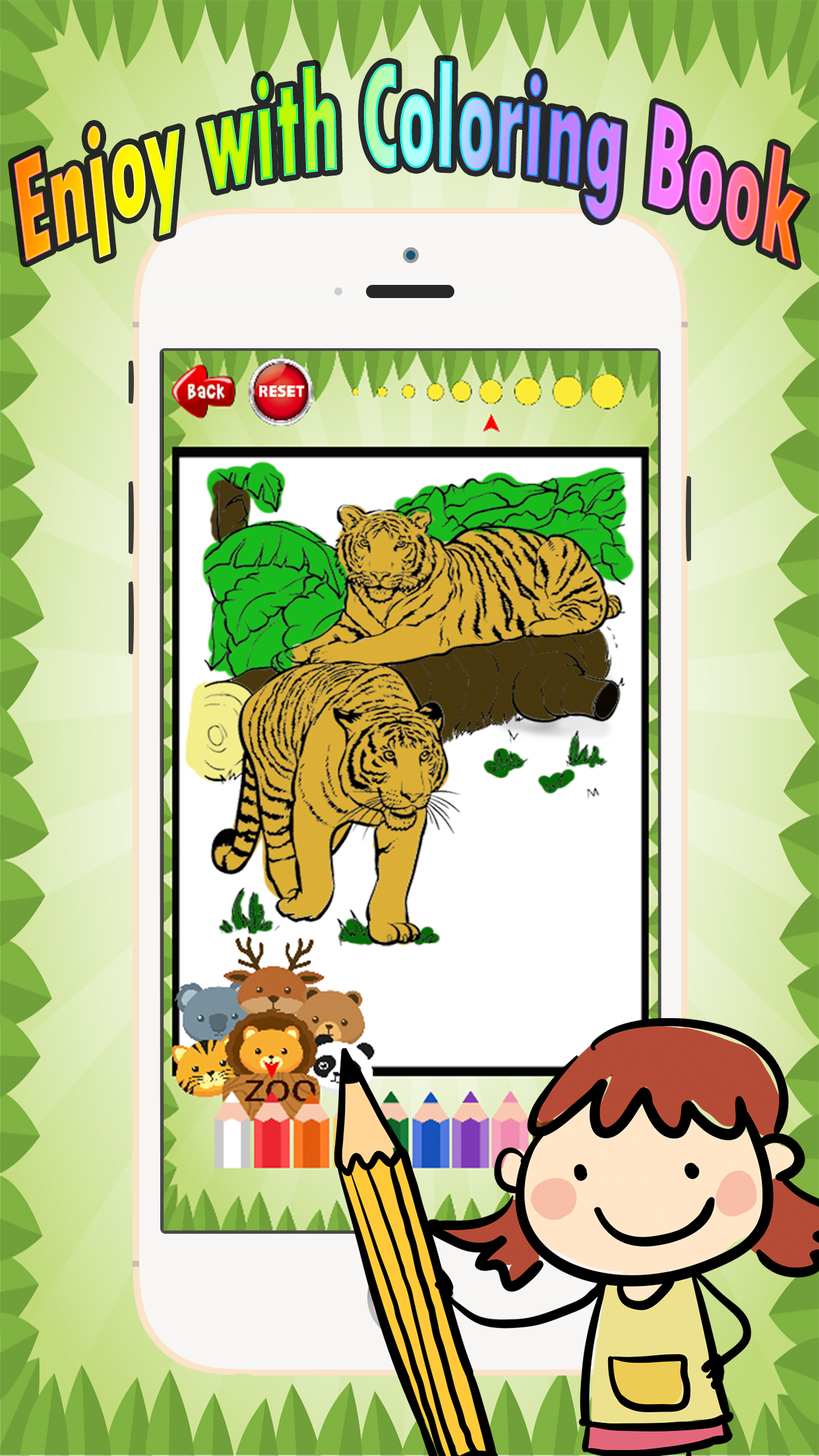 Wild animals Coloring Book: These cute zoo animal coloring pages provide learning skill games free for children and toddler any age screenshot 2