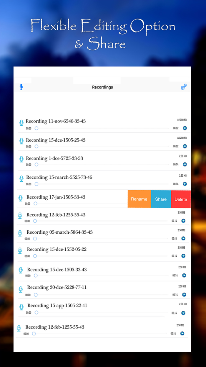 Super Voice Recorder Speak Record Playback and Share with Friends