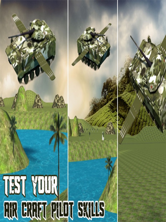Russian Tank Flying Battle Sim iPad screenshot