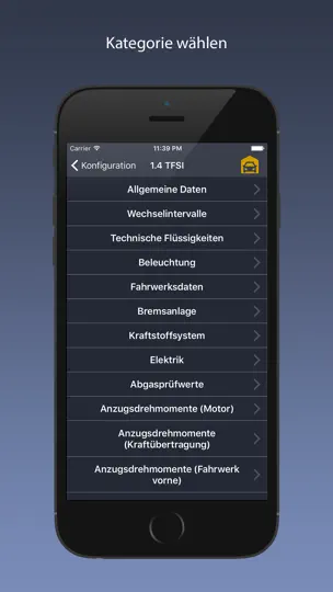 Screenshot von TechApp Für Audi auf dem iPhone 3