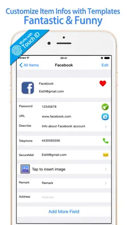 Password Manager Finger Print Lock for iPhone Safe: Screenshot 2 von 5