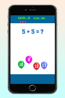 Game screenshot Balloon Math Quiz Addition Answe Games for Kids apk