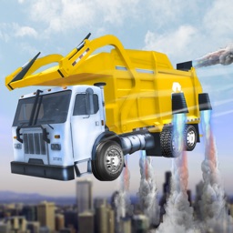 vrai camion poubelle volante 3D simulateur - conduite poubelle camion dans la ville
