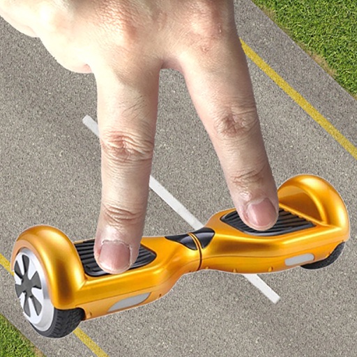 Hoverboard on Street with 2 finger multitouch iOS App