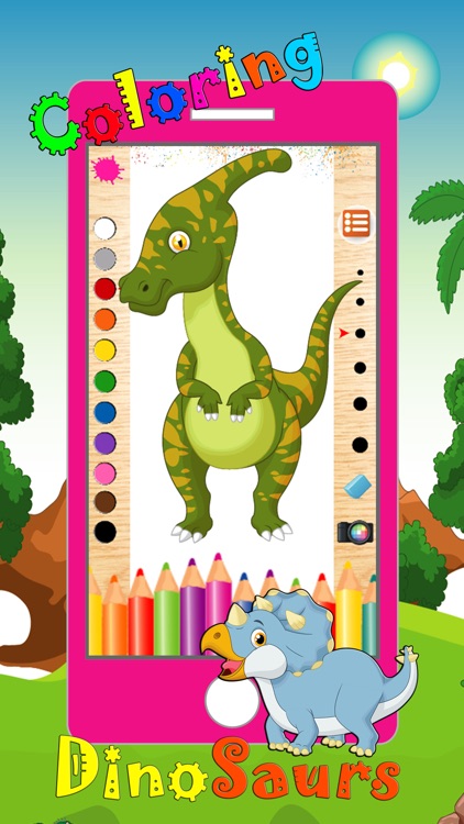 Dinosaur Coloring Book 2 - Dino Animals Draw,Paint And Color Educational All In One HD Games Free For Kids and Toddlers screenshot-3