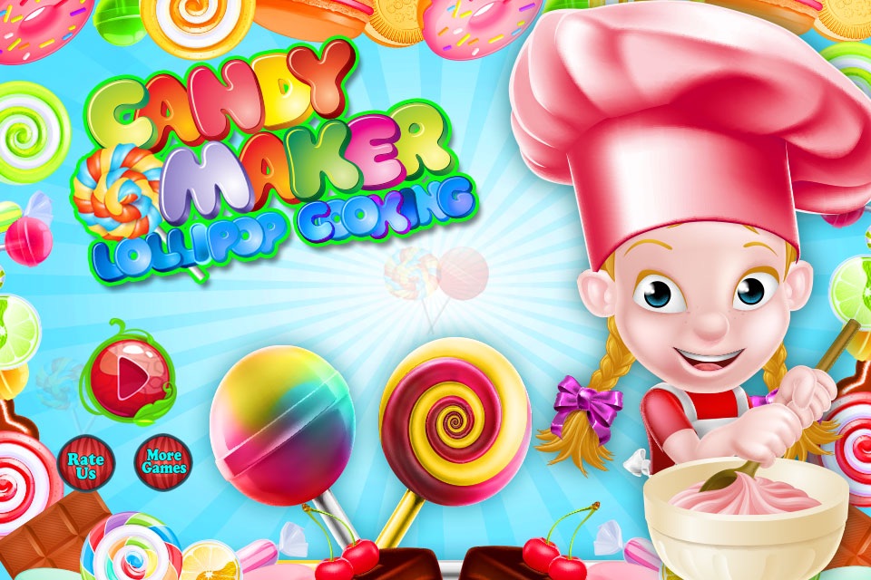 Frozen Candy Maker & Lollipop Cooking - Chef Master Sweet Dessert Kitchen Fever Game For Girls screenshot 2