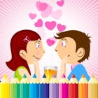 Valentine Day Coloring Book - All In 1 Drawing, Paint And Color Games HD For Good Kid icon