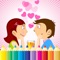 Valentine day coloring book for kids
