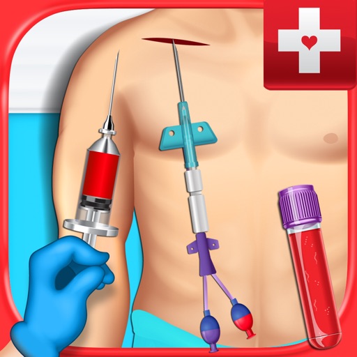 Blood Draw Injection Surgeon - Central, PICC Line, and IV Nurse & Doctor Simulator Icon