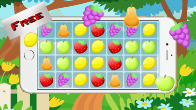 Fruit Shoot Match 3 Puzzle Games - Magic board relaxing game learning for kids 5 year old free iPhone screenshot
