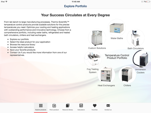 Temperature Control Product Selector screenshot 2