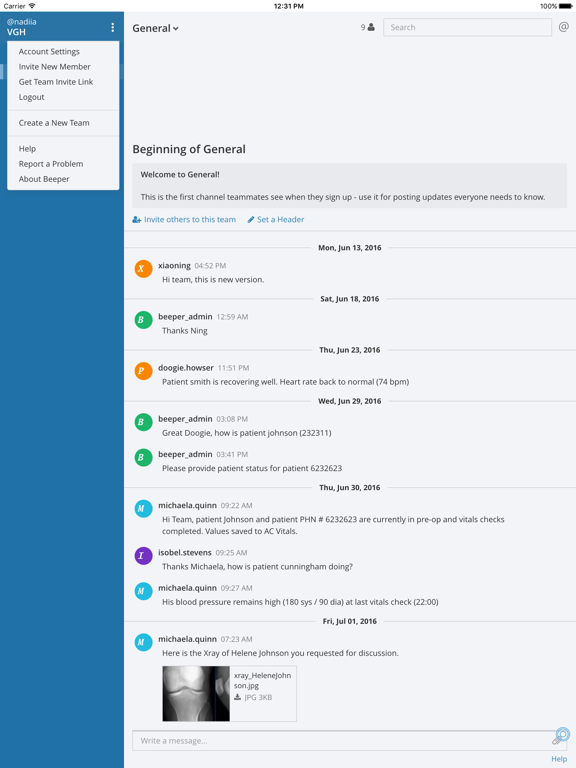 Beeper Secure Messenger iPad screenshot 4 - Medical app