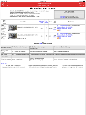 Screenshot #6 pour O.Z Auto Body Parts - Grand Prairie, TX