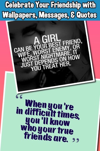 BFF Friends Quotes & Wallpapers - HD Friendship Backgrounds screenshot 2