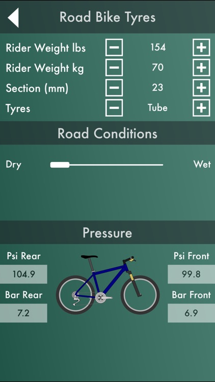 Bike Workshop : Tire Pressure Calculator, Gear Ratio Calculator, and Speedometer screenshot-3