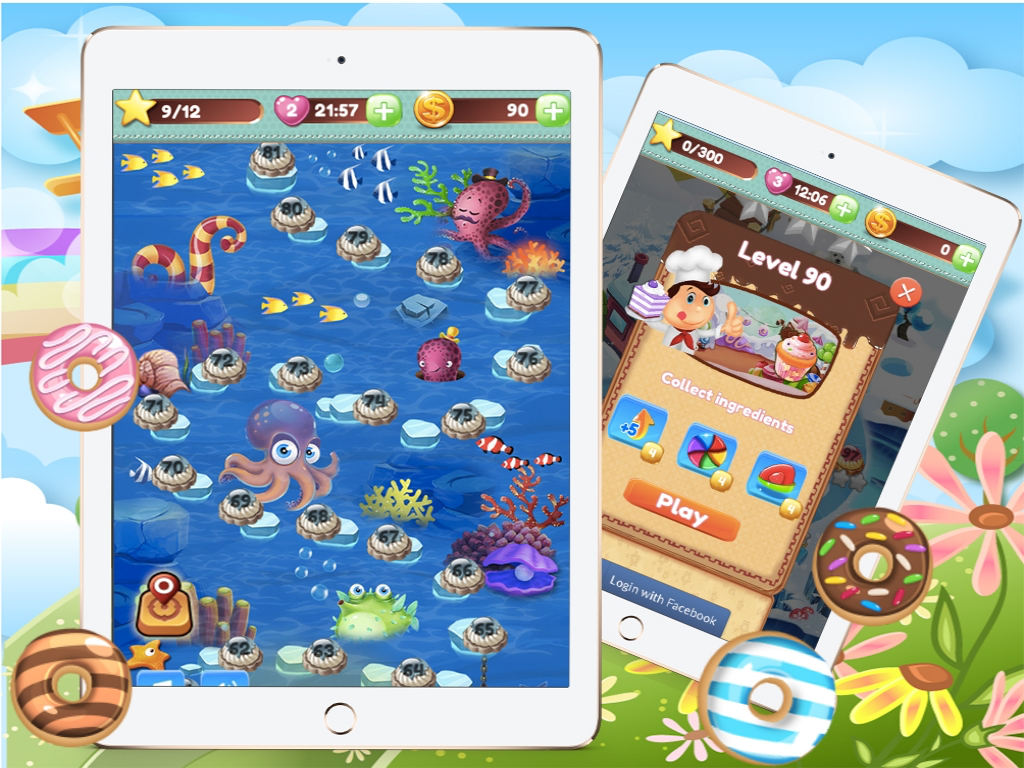 Donut doughnut cinnamon splash match mania screenshot 5
