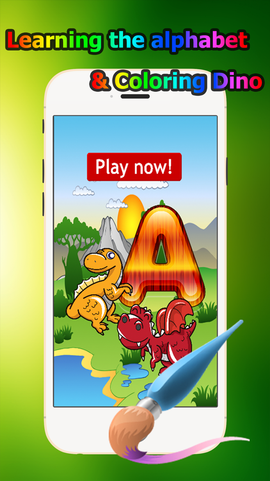 Dinosaur world Alphabet Coloring Book Grade 1-6: coloring pages learning games free for kids and toddlers - 1.0.1 - (iOS)