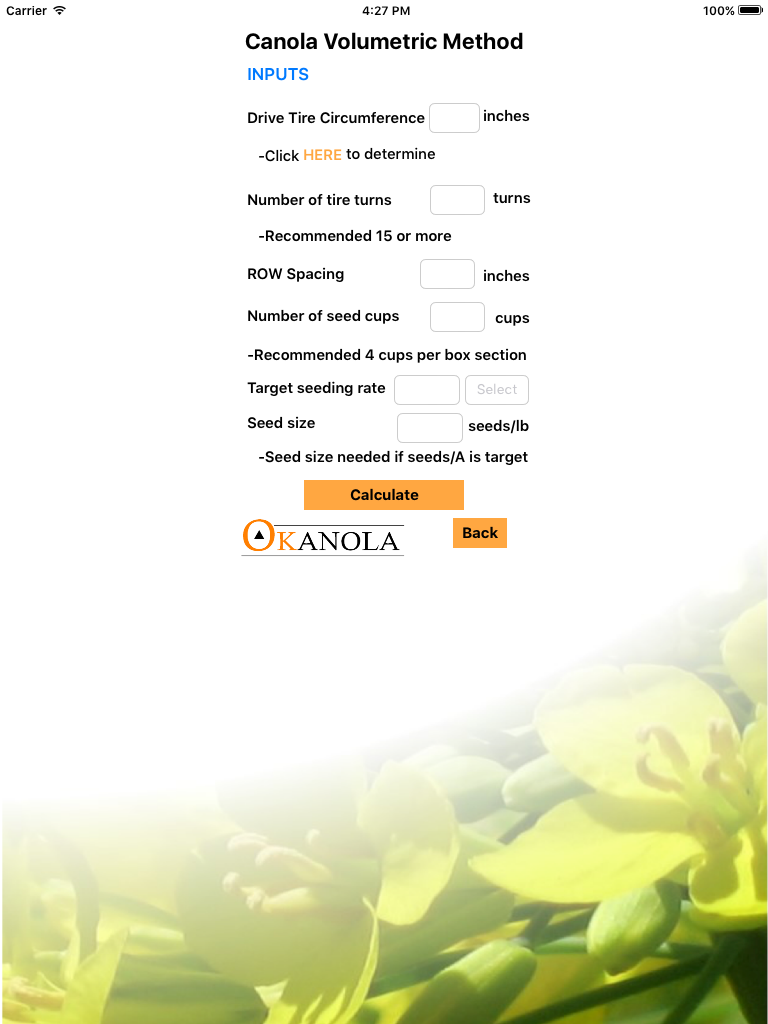 Grain Drill Calibration Calculator